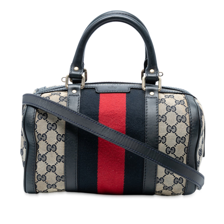 Gucci Small GG Toile Web Joy Boston Sac