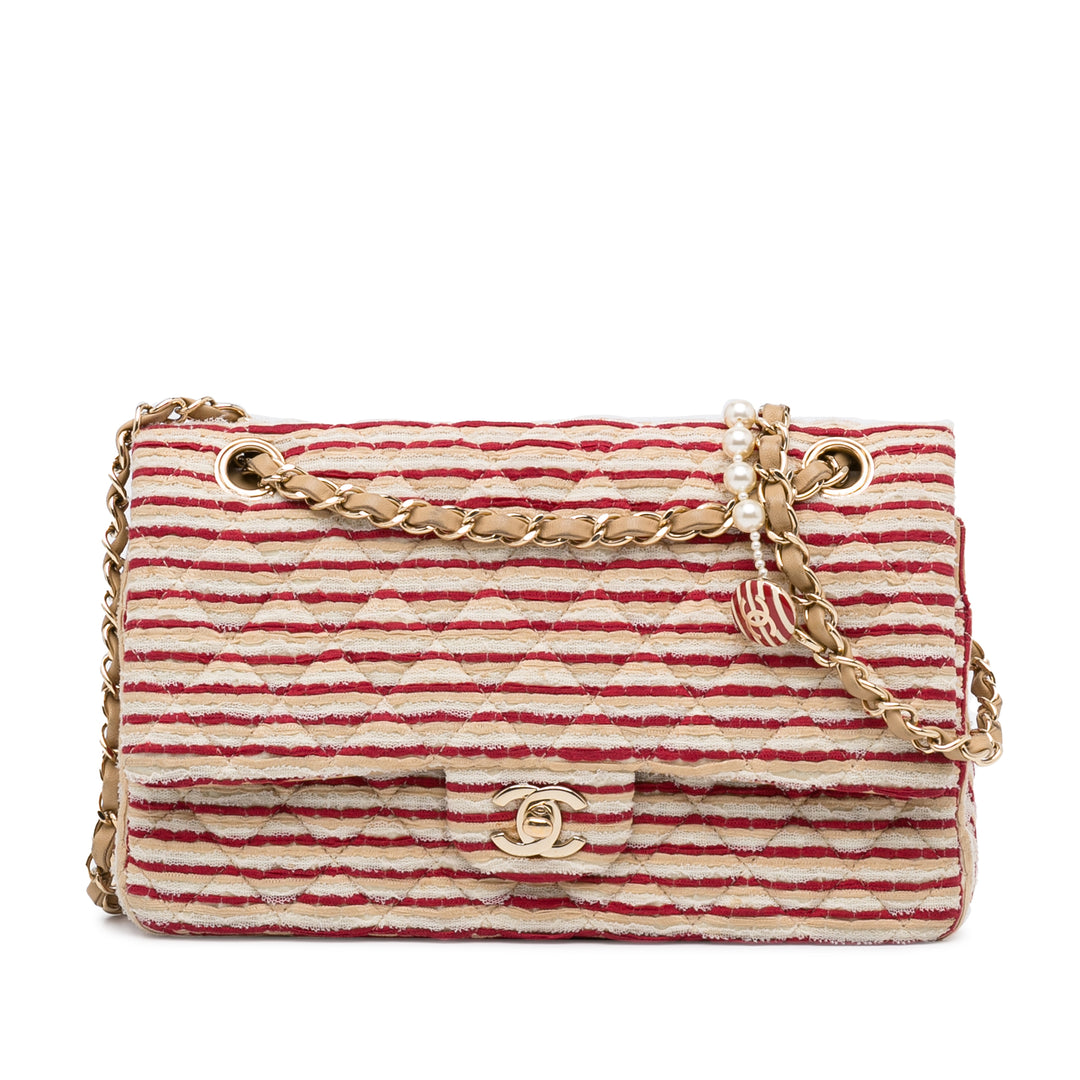 Chanel Medium Classic Jersey Coco Sailor Double rabat Rouge – GABY PARIS Authentique