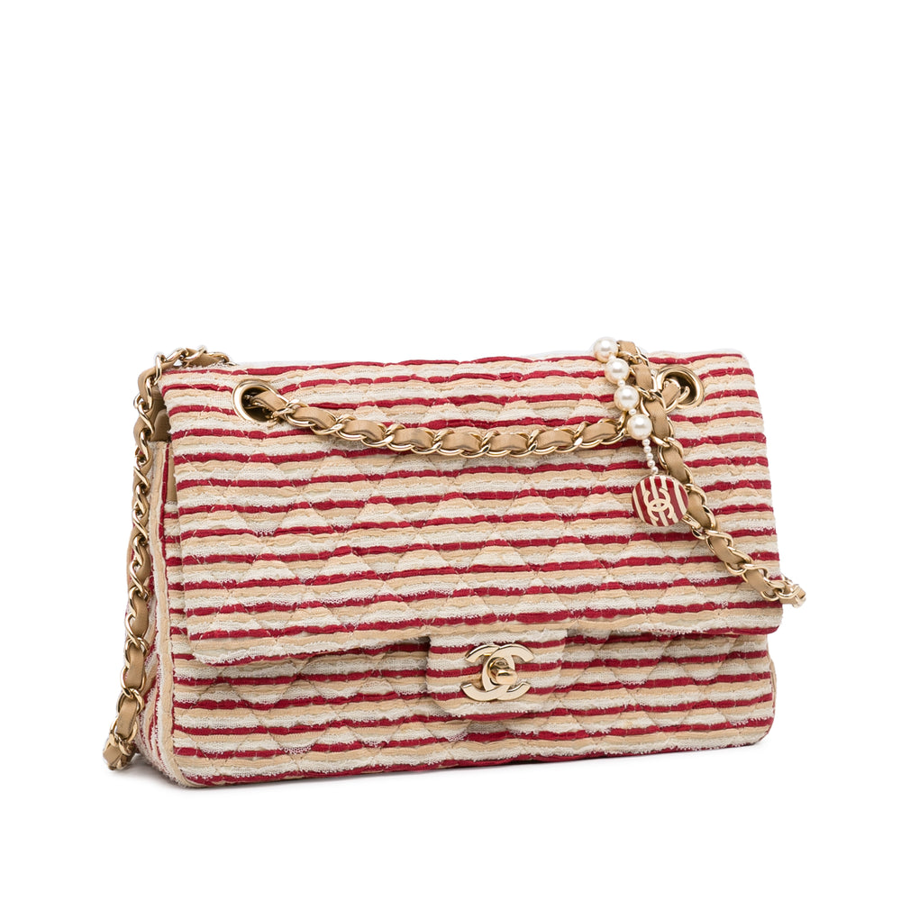 Chanel Medium Classic Jersey Coco Sailor Double rabat Rouge – GABY PARIS Authentique