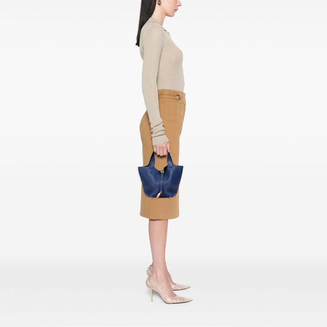 Hermès Clemence Picotin Lock 18 Bleu