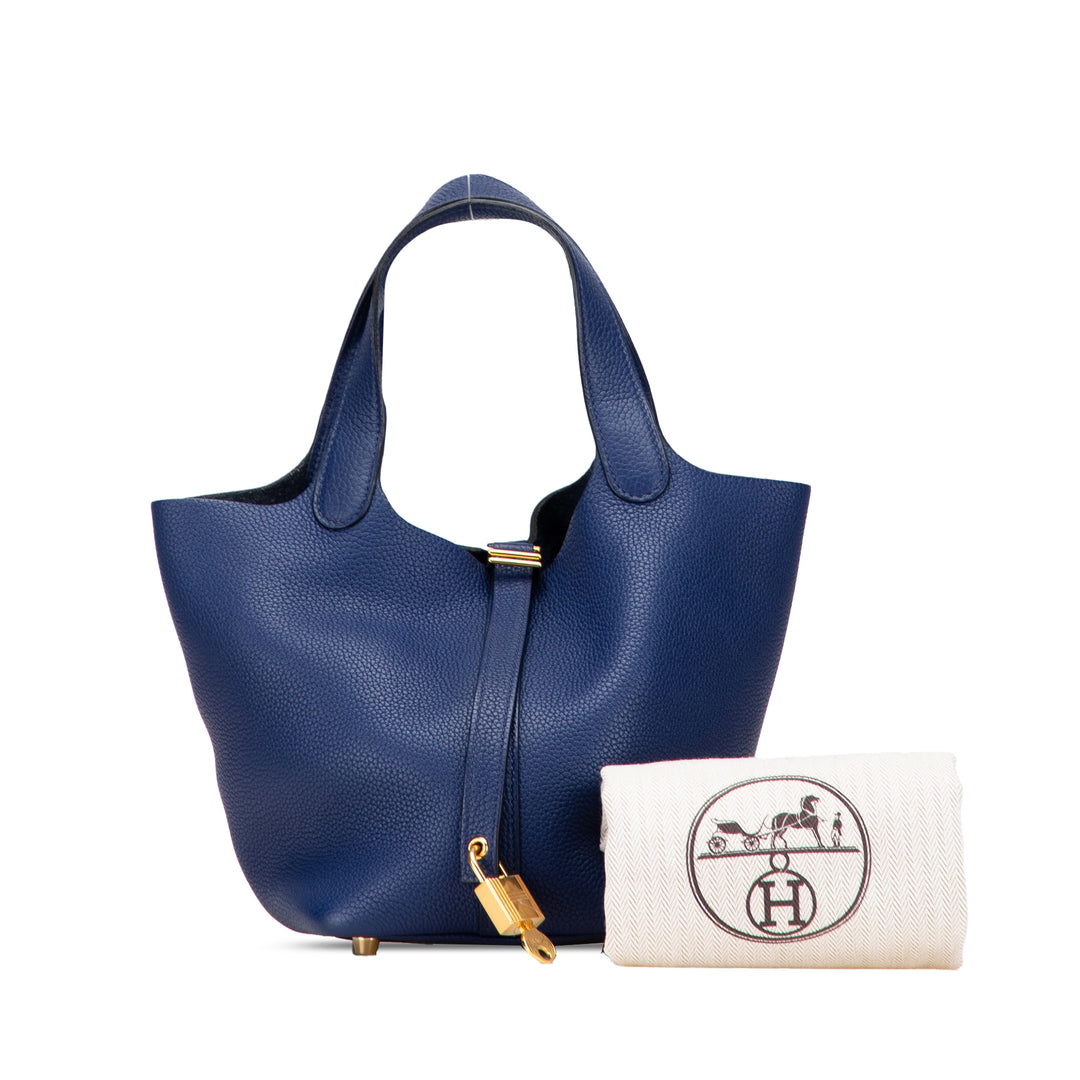 Hermès Clemence Picotin Lock 18 Bleu