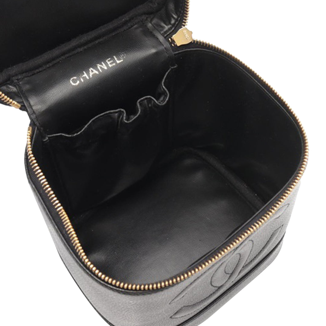 CC Caviar Vanity Case Black - Gaby Paris