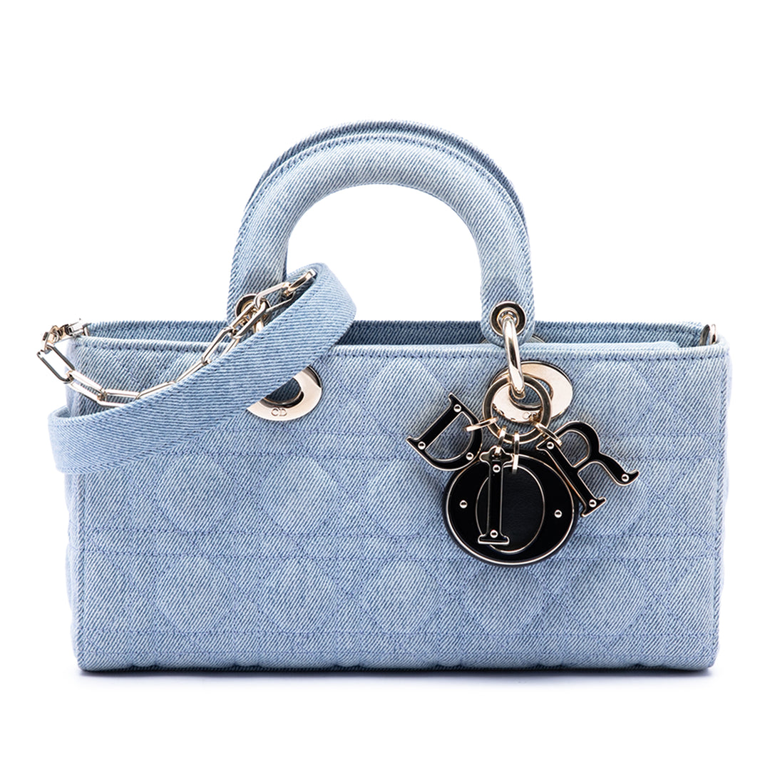 Dior Cannage Lady D Joy Moyen Jean Bleu – vue principale – GABY PARIS