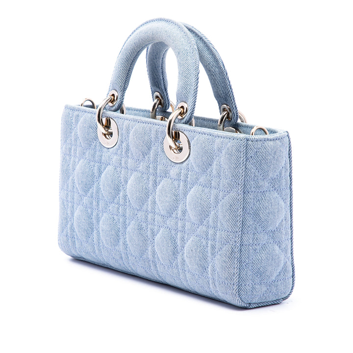 Dior Cannage Lady D Joy Moyen Jean Bleu – vue 2 – GABY PARIS