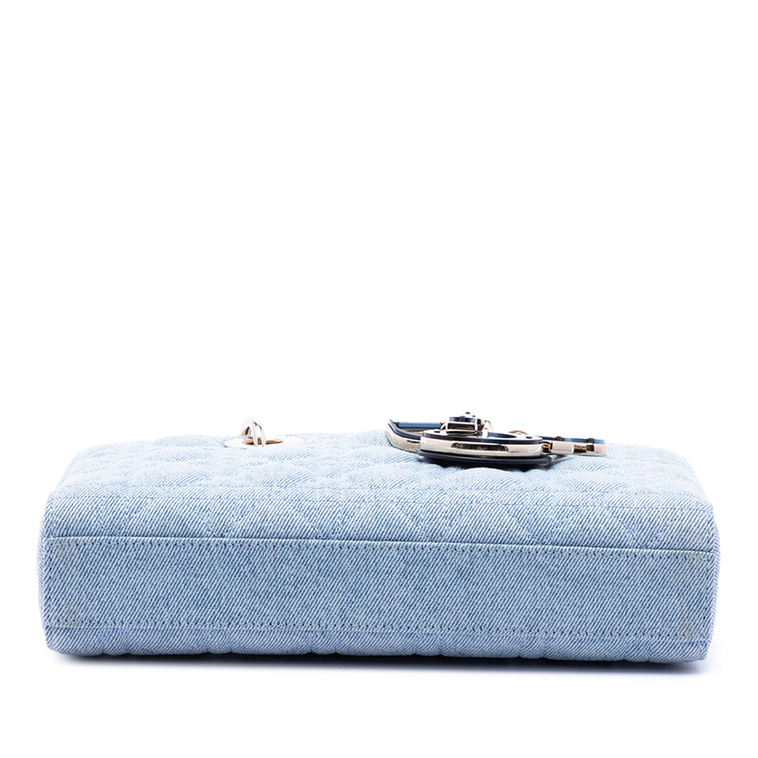 Dior Cannage Lady D Joy Moyen Jean Bleu – vue 3 – GABY PARIS