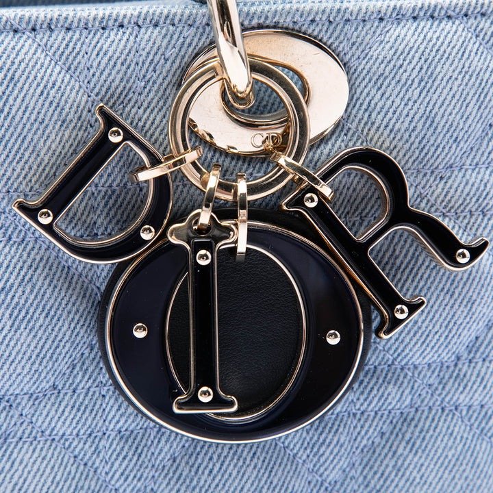 Dior Cannage Lady D Joy Moyen Jean Bleu – vue 5 – GABY PARIS