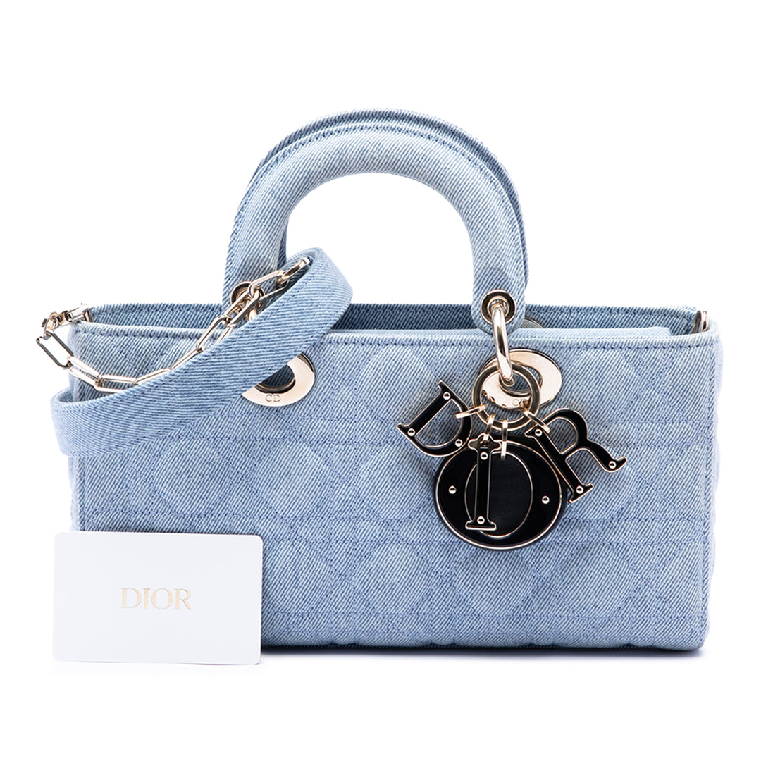 Dior Cannage Lady D Joy Moyen Jean Bleu – vue 8 – GABY PARIS