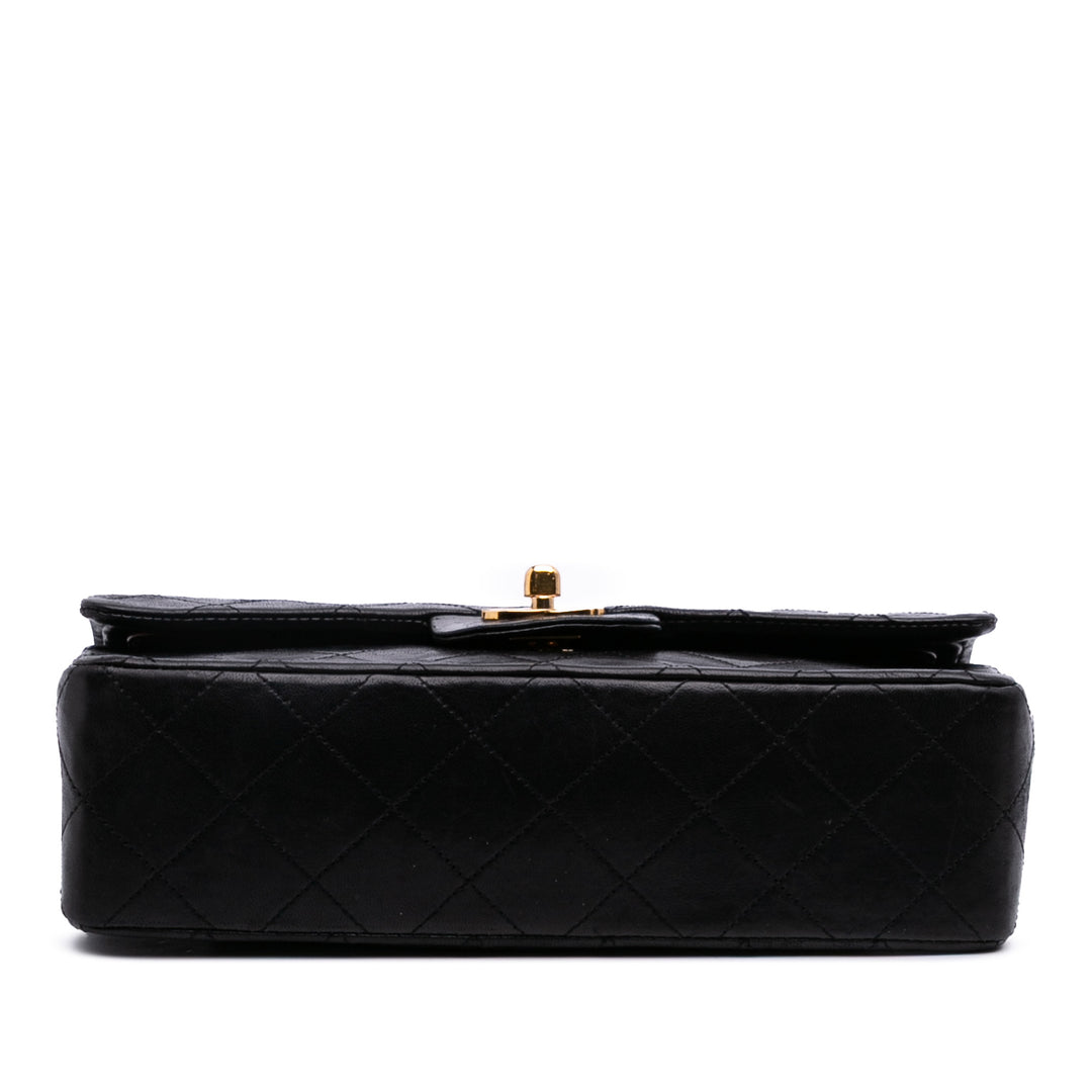 Small Classic Lambskin Double Flap Black - Gaby Paris