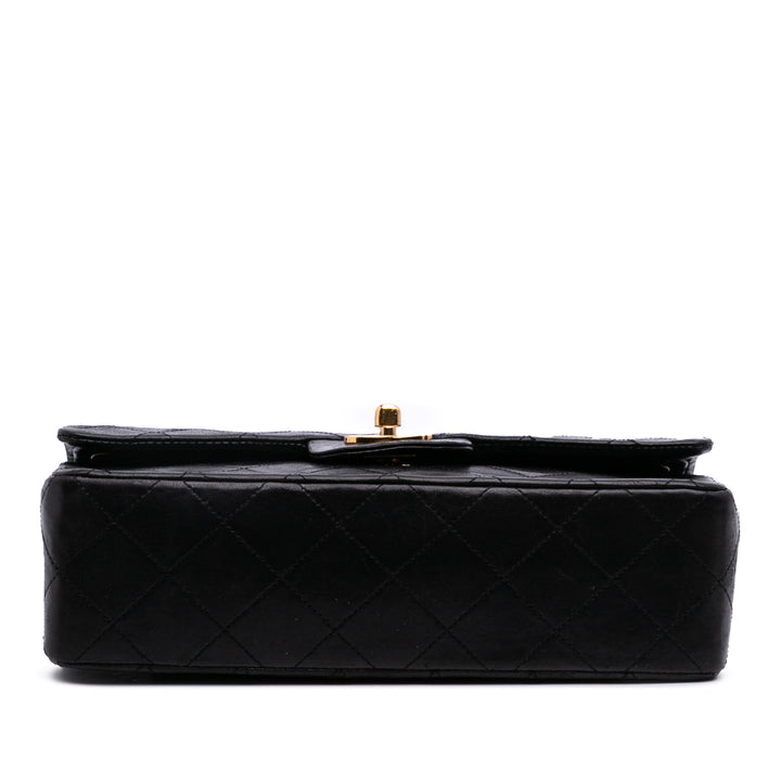 Small Classic Lambskin Double Flap Black - Gaby Paris