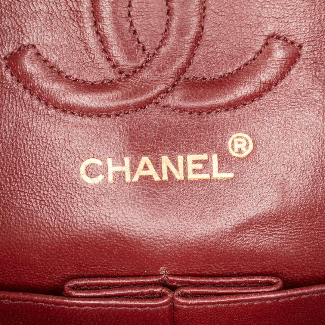 Small Classic Lambskin Double Flap Black - Gaby Paris