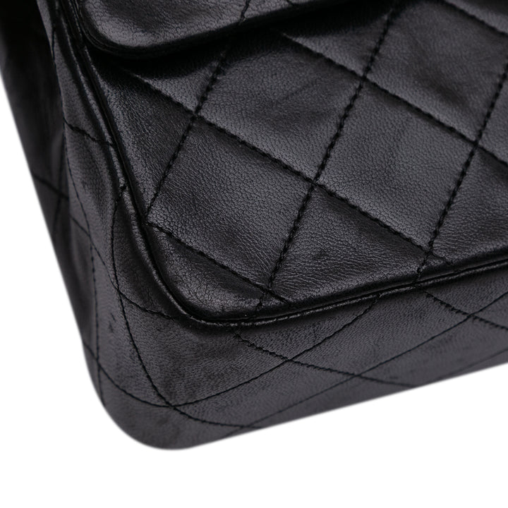 Small Classic Lambskin Double Flap Black - Gaby Paris