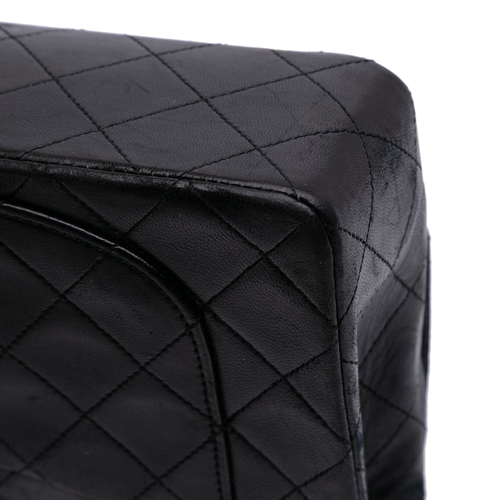 Small Classic Lambskin Double Flap Black - Gaby Paris