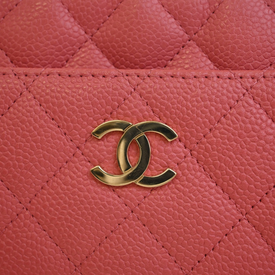 CC Matelassé Sac caméra Petit Cuir caviar Rose