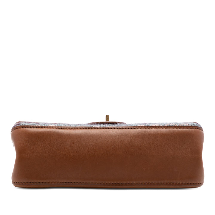 Chanel Smooth Cuir de veau et Knit Reissue 2.55 Medallion Double rabat 225