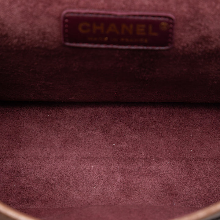 Chanel Smooth Cuir de veau et Knit Reissue 2.55 Medallion Double rabat 225