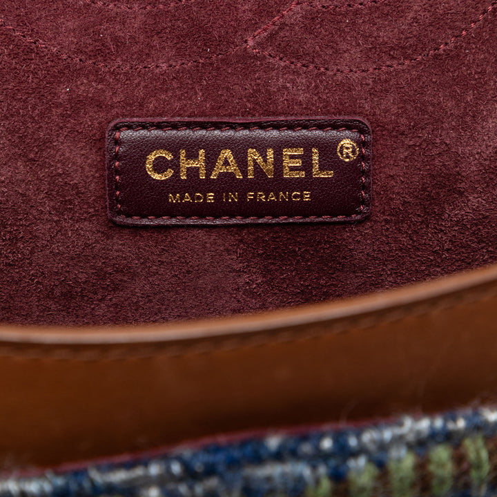 Chanel Smooth Cuir de veau et Knit Reissue 2.55 Medallion Double rabat 225