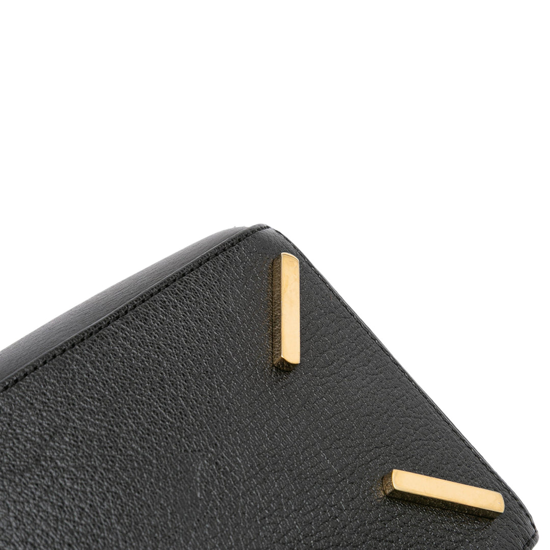LOEWE Medium Cuir de veau and Daim Puzzle Sac cartable Noir