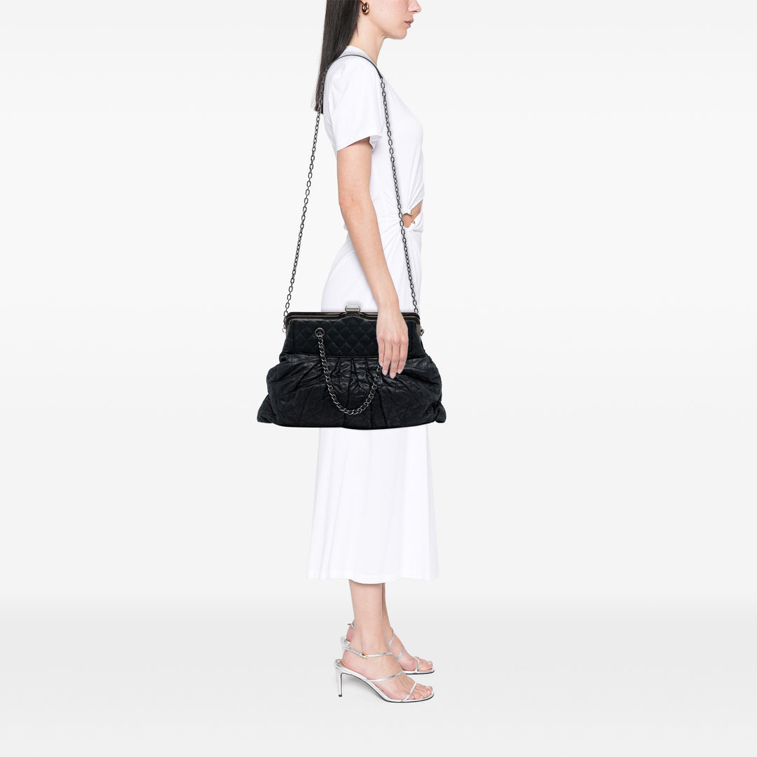 Chanel Iridescent Matelassé Cuir de veau Chic Frame Sac