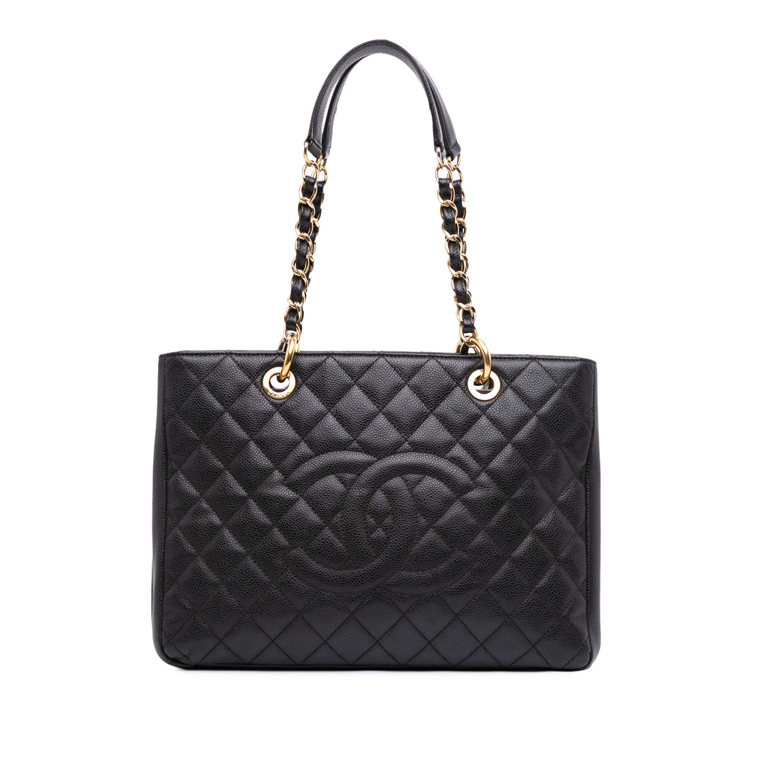 Caviar Grand Shopping Tote Black - Gaby Paris