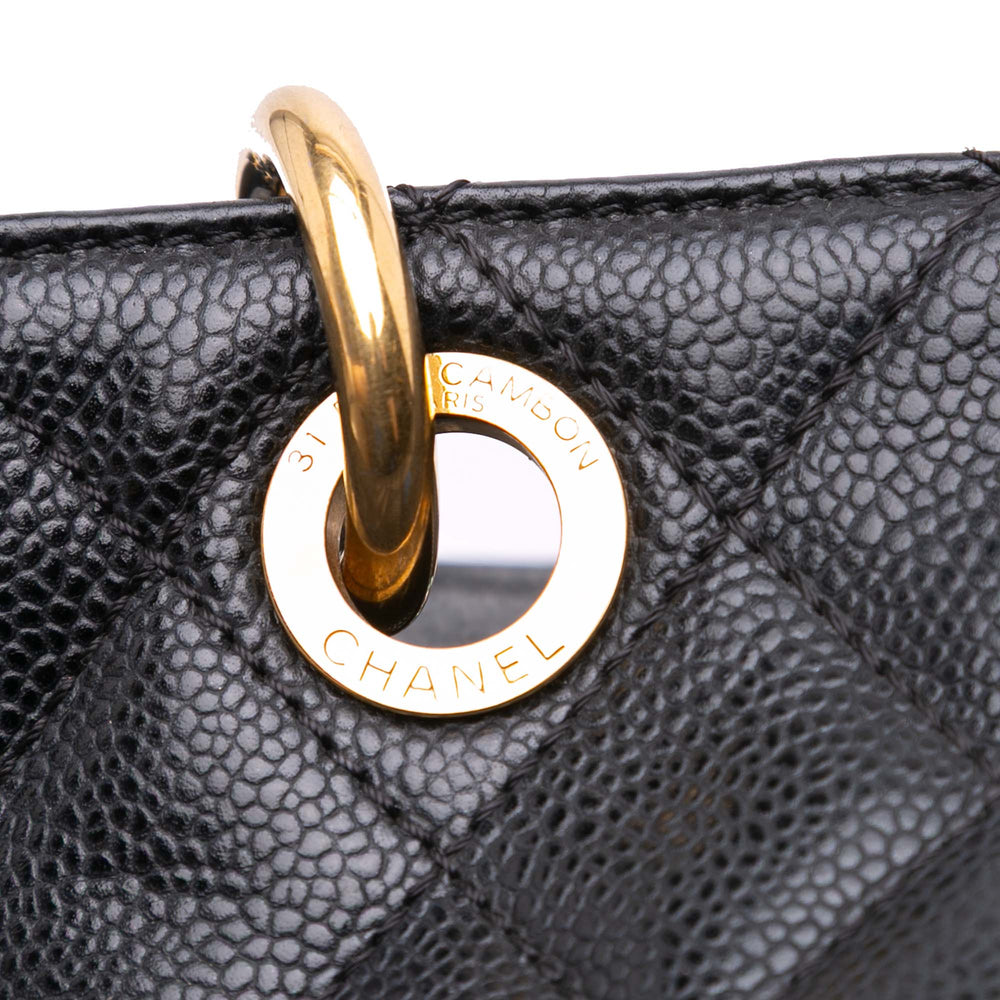 Caviar Grand Shopping Tote Black - Gaby Paris