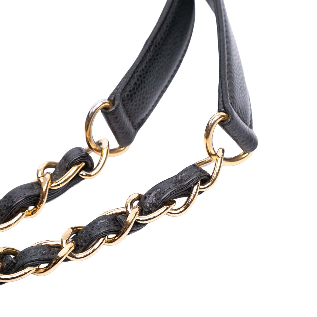 Caviar Grand Shopping Tote Black - Gaby Paris