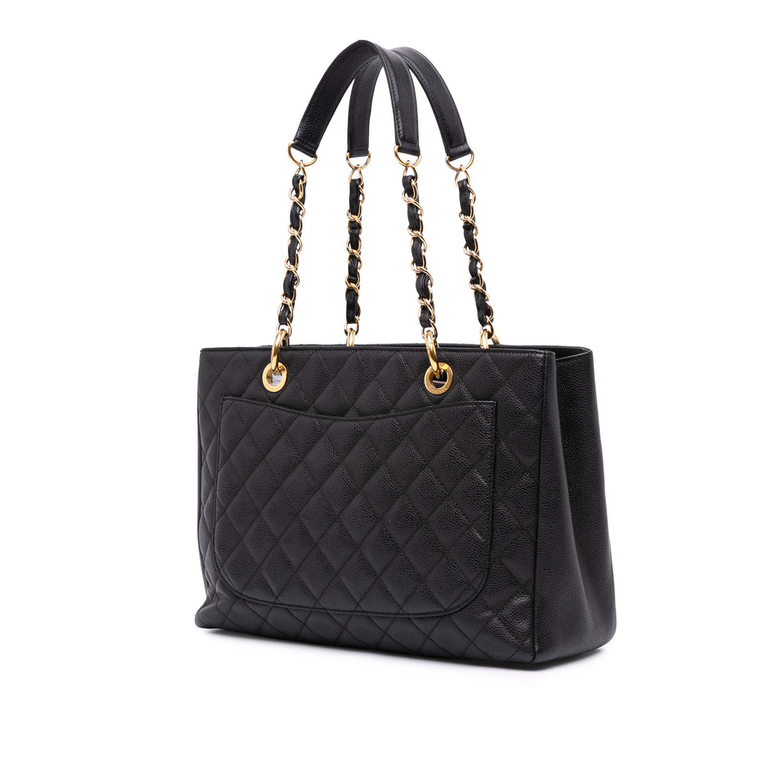 Caviar Grand Shopping Tote Black - Gaby Paris