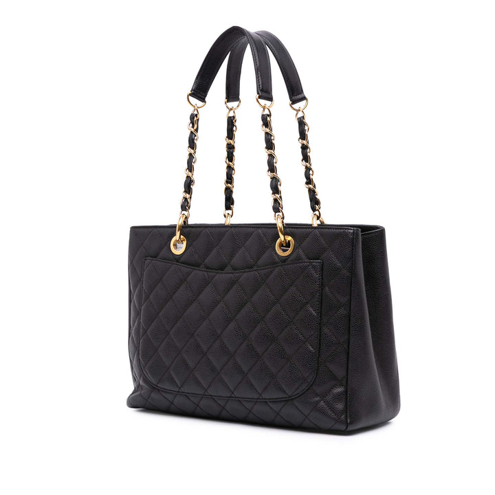Caviar Grand Shopping Tote Black - Gaby Paris