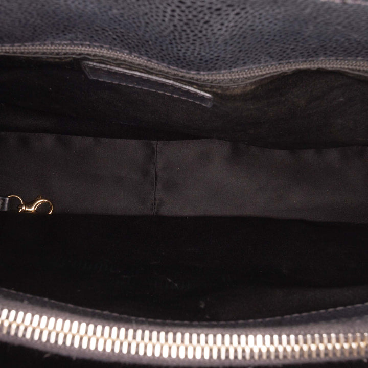 Caviar Grand Shopping Tote Black - Gaby Paris