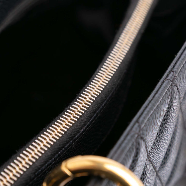 Caviar Grand Shopping Tote Black - Gaby Paris