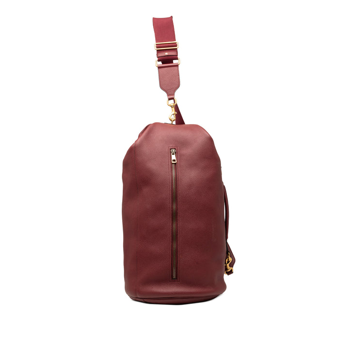 Gucci Grained Vertical Zippé Sling Sac Cuir