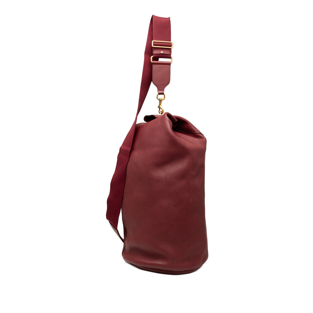 Gucci Grained Vertical Zippé Sling Sac Cuir