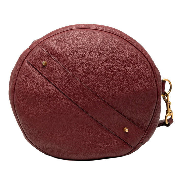 Gucci Grained Vertical Zippé Sling Sac Cuir