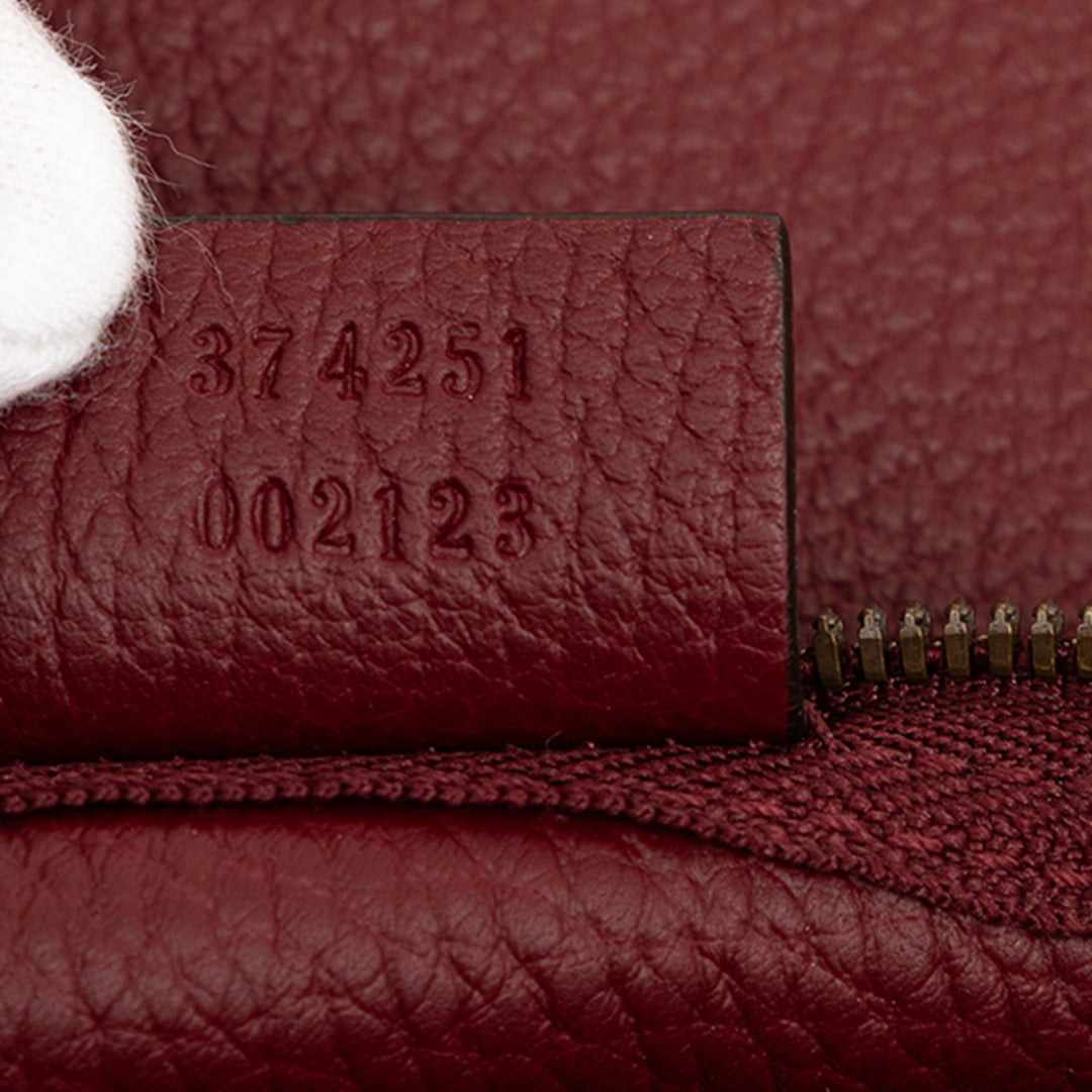 Gucci Grained Vertical Zippé Sling Sac Cuir