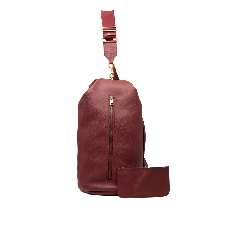 Gucci Grained Vertical Zippé Sling Sac Cuir