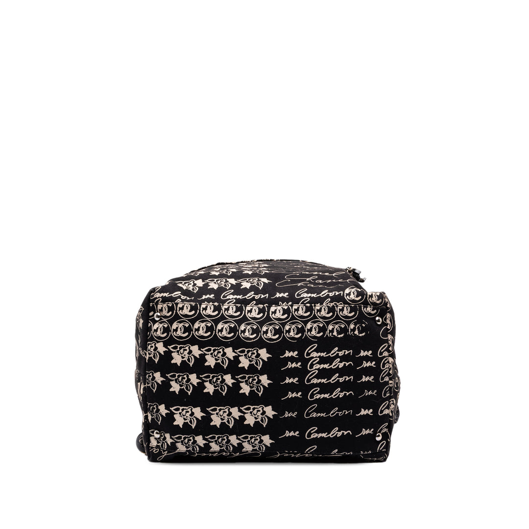 Chanel CC Grafitti Cordon Cabas Noir – vue 3 – GABY PARIS