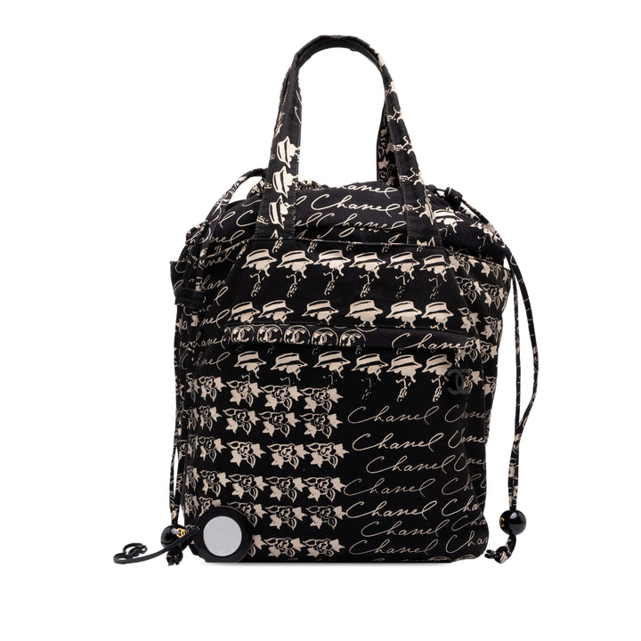 Chanel CC Grafitti Cordon Cabas Noir – vue 8 – GABY PARIS