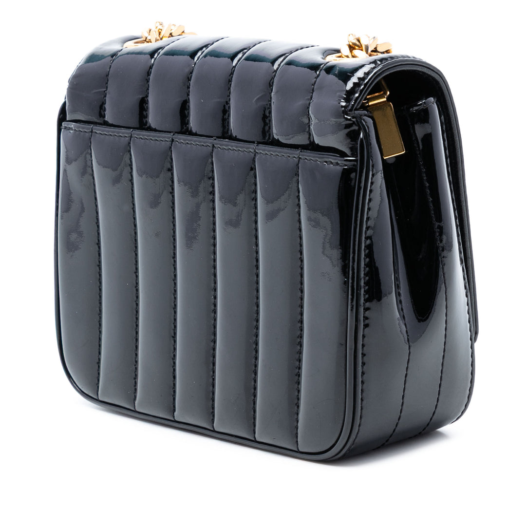 Saint Laurent Small Cuir verni Monogram Vicky Sac à chaîne