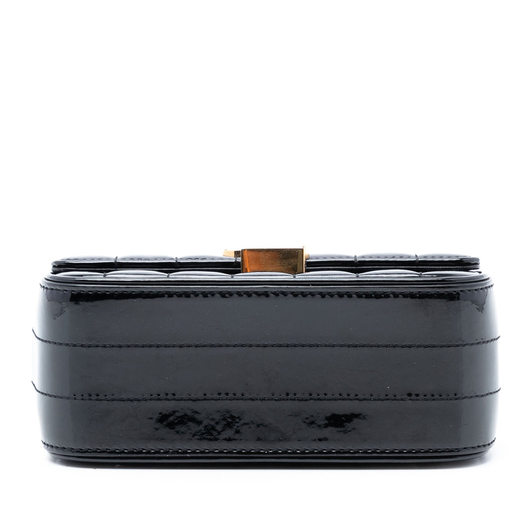 Saint Laurent Small Cuir verni Monogram Vicky Sac à chaîne