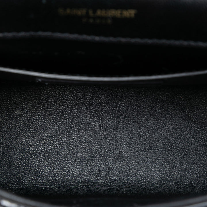 Saint Laurent Small Cuir verni Monogram Vicky Sac à chaîne