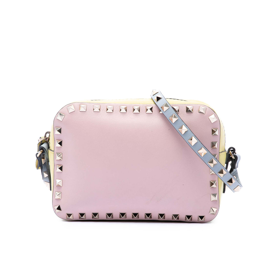 Valentino Multicolore Rockstud Sac caméra Multi Cuir