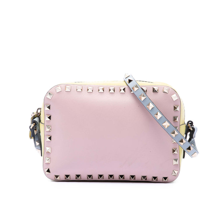 Valentino Multicolore Rockstud Sac caméra Multi Cuir