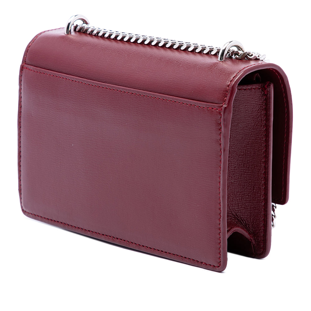 Saint Laurent Sac bandoulière Sunset Petit Cuir de veau Rouge – vue 2 – GABY PARIS