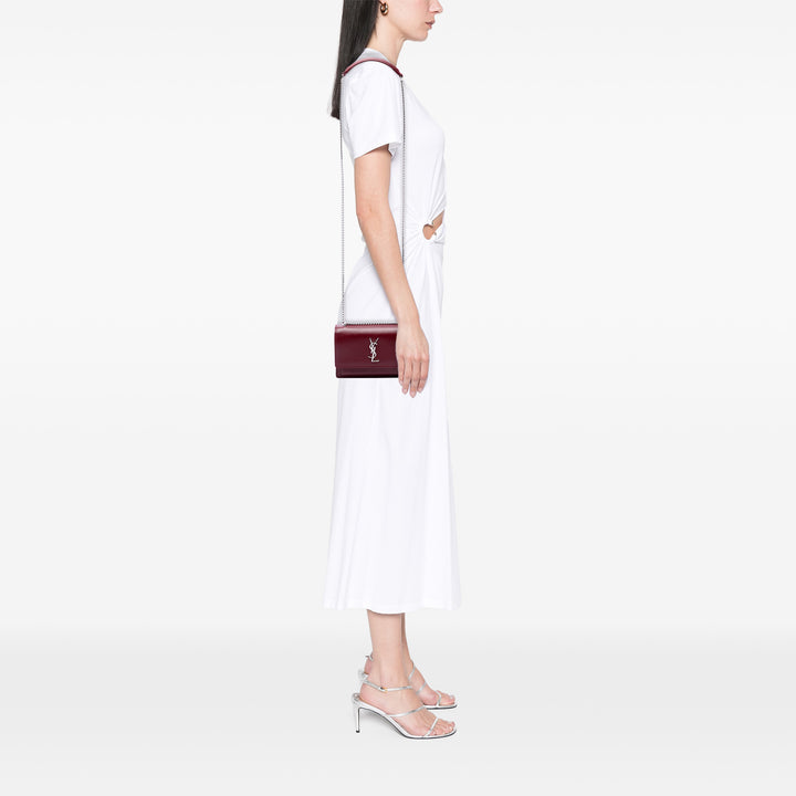 Saint Laurent Sac bandoulière Sunset Petit Cuir de veau Rouge – vue 6 – GABY PARIS