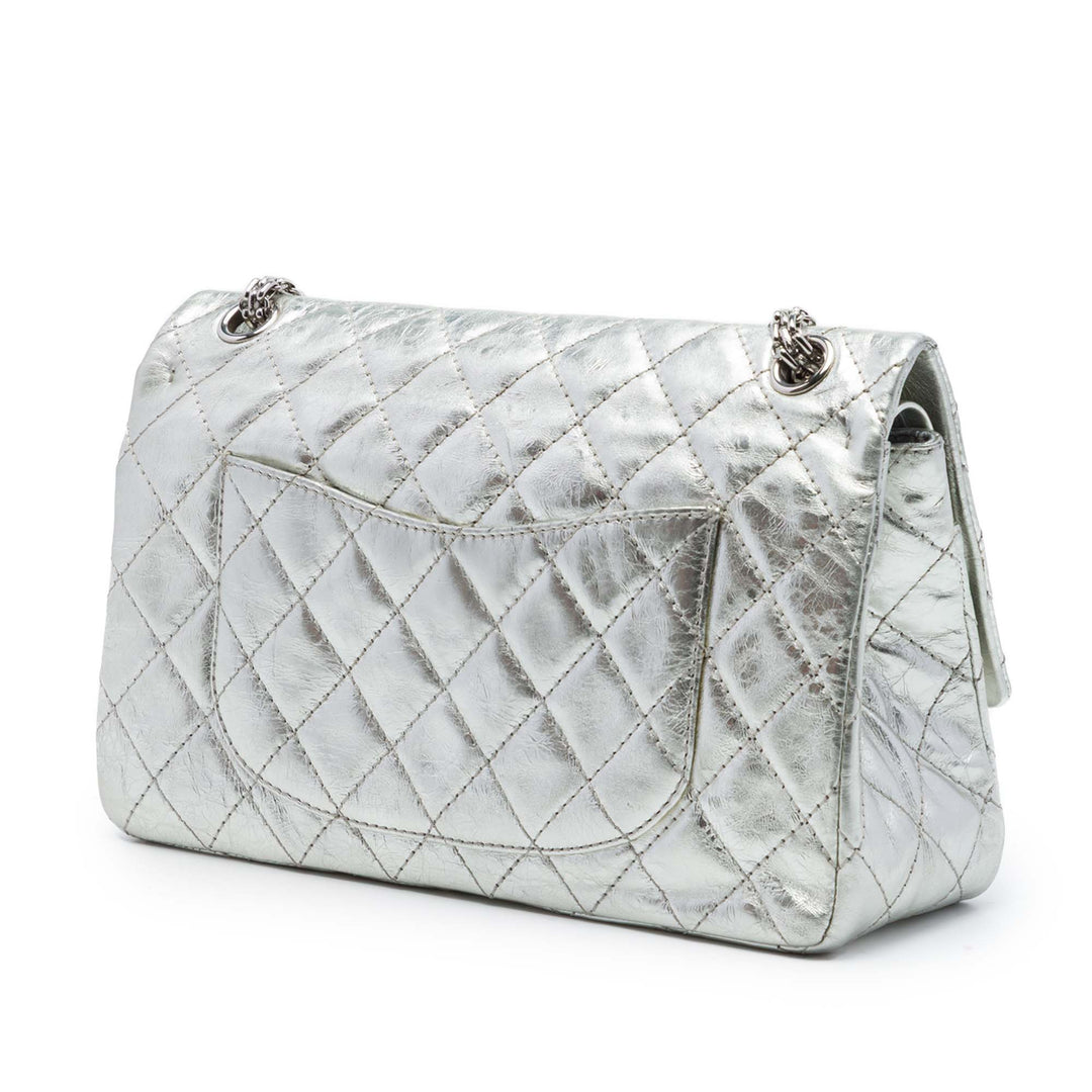 Chanel Matelassé Metallic vieilli Cuir de veau Reissue 2.55 Double rabat 226