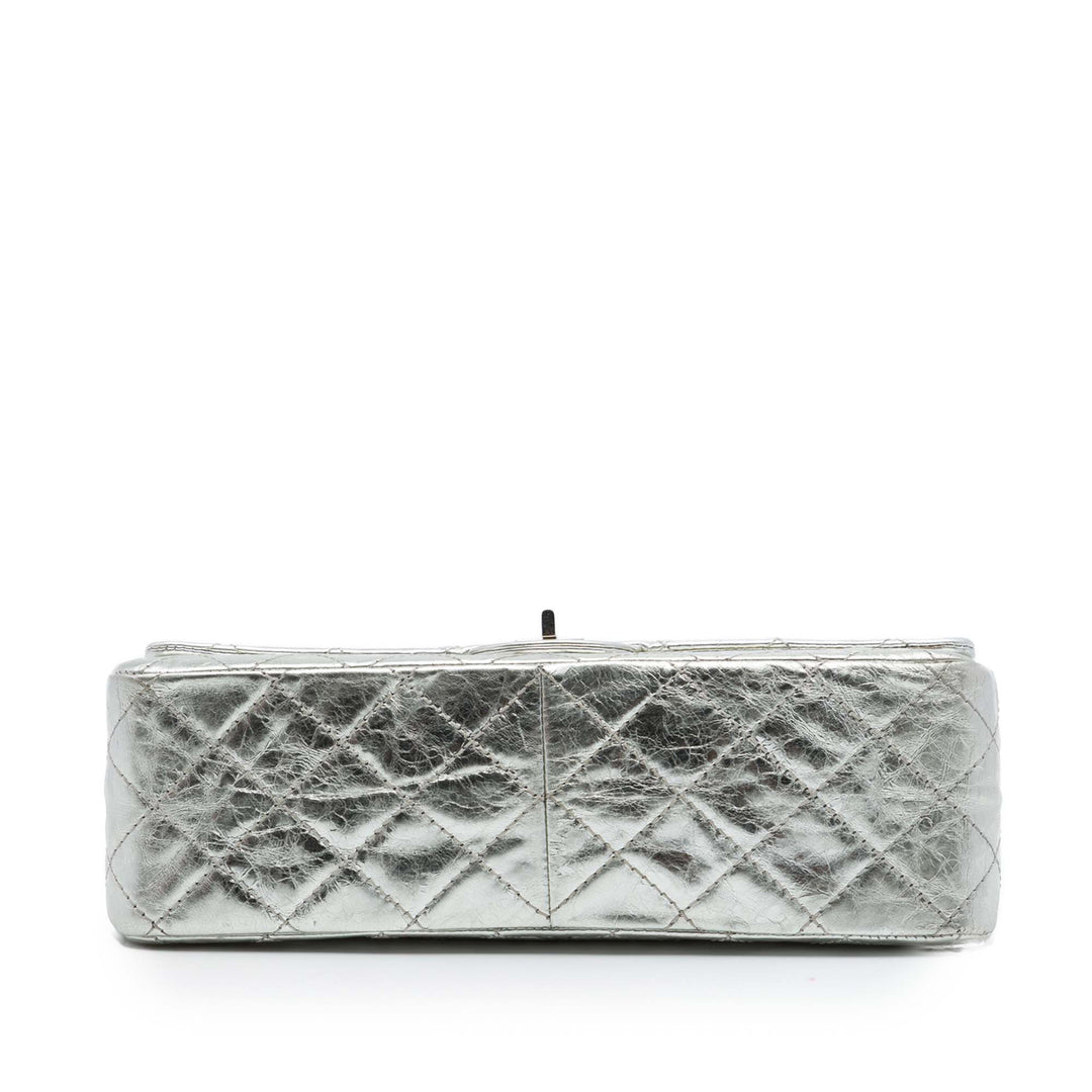 Chanel Matelassé Metallic vieilli Cuir de veau Reissue 2.55 Double rabat 226