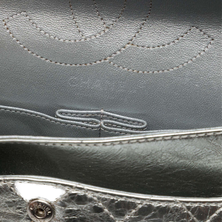 Chanel Matelassé Metallic vieilli Cuir de veau Reissue 2.55 Double rabat 226