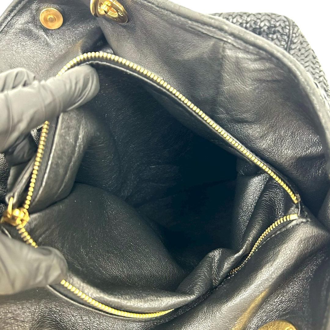 Dior Large Woven Cuir d’agneau Lady Dior Soft Shopping Cabas