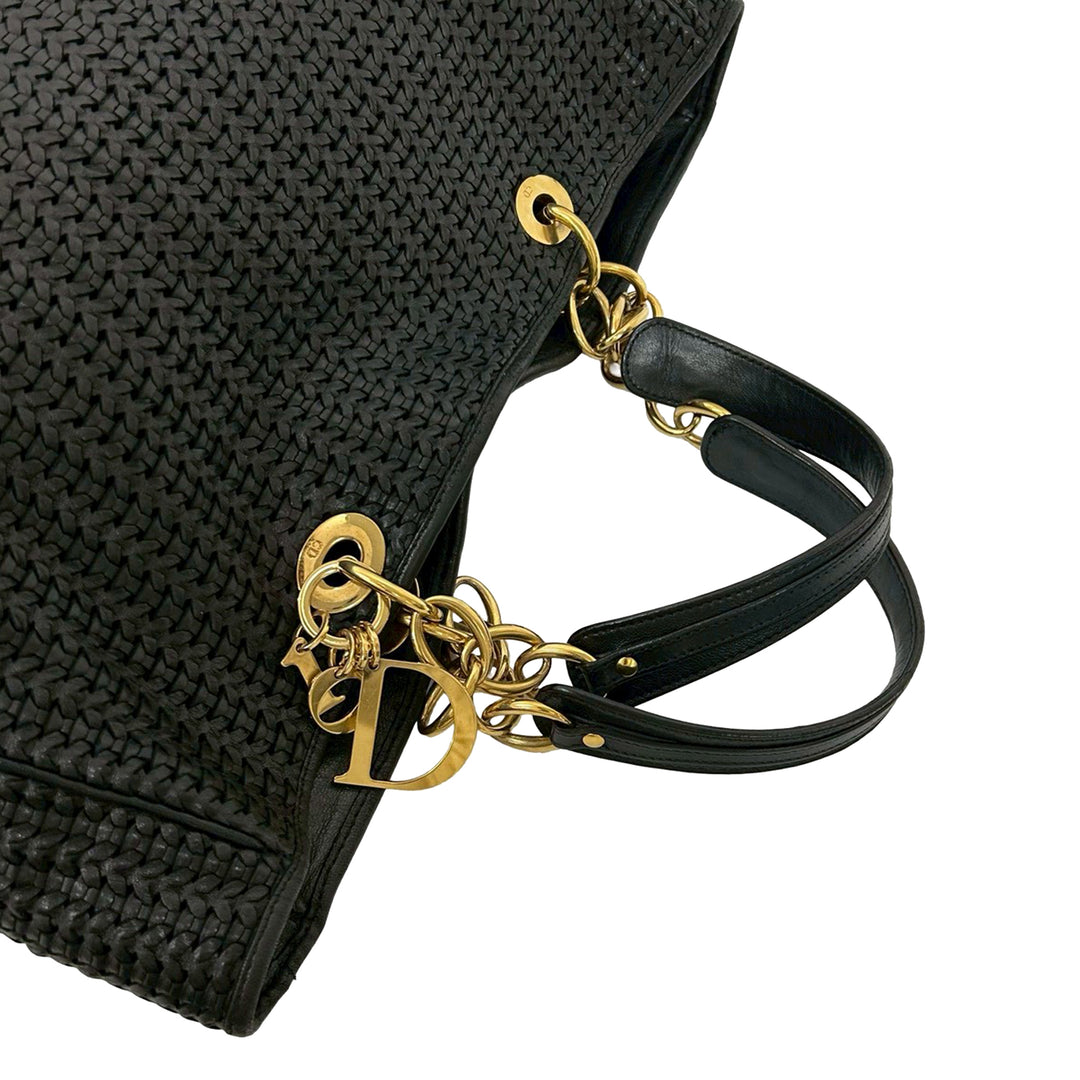 Dior Large Woven Cuir d’agneau Lady Dior Soft Shopping Cabas