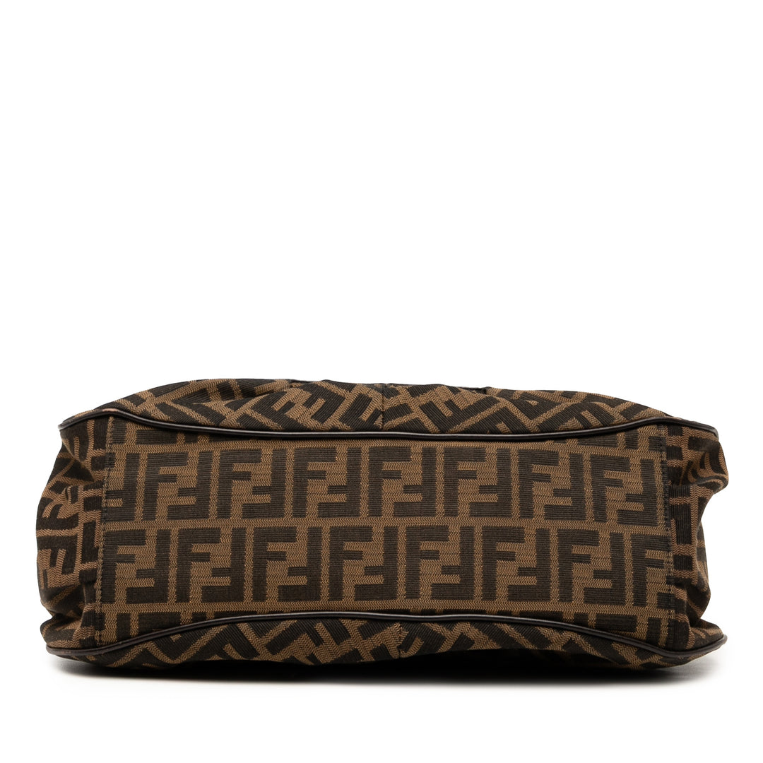 Fendi Medium Zucca Toile Chef Sac bandoulière Marron