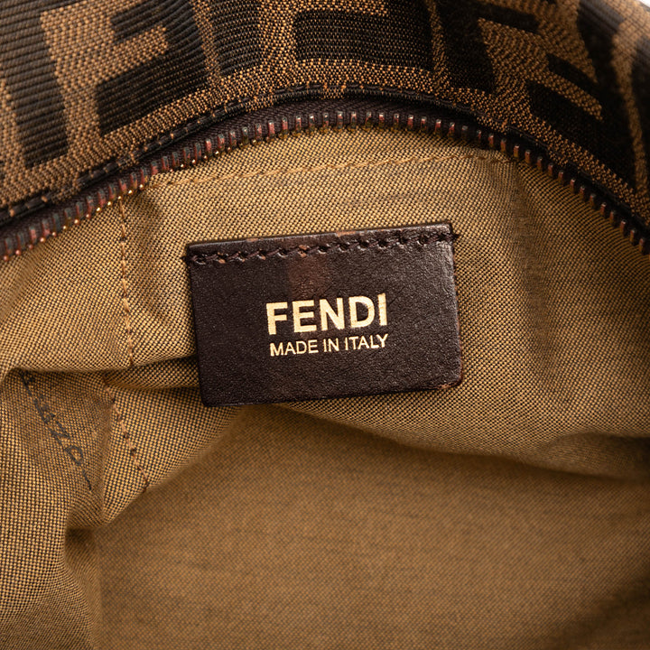 Fendi Medium Zucca Toile Chef Sac bandoulière Marron